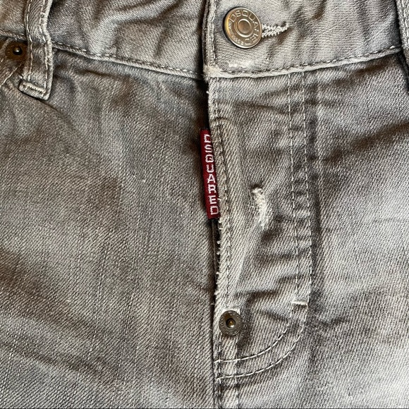 DSQUARED women’s grey distressed slim fit jeans size 42 IT - Picture 6 of 16